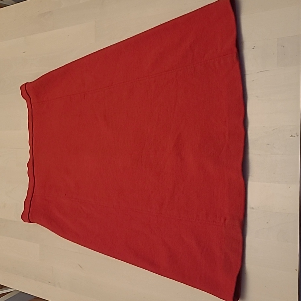 VTG HOOPER ILGWU Stamped Pull-on Red Woolmarked 100% Wool Skirt
